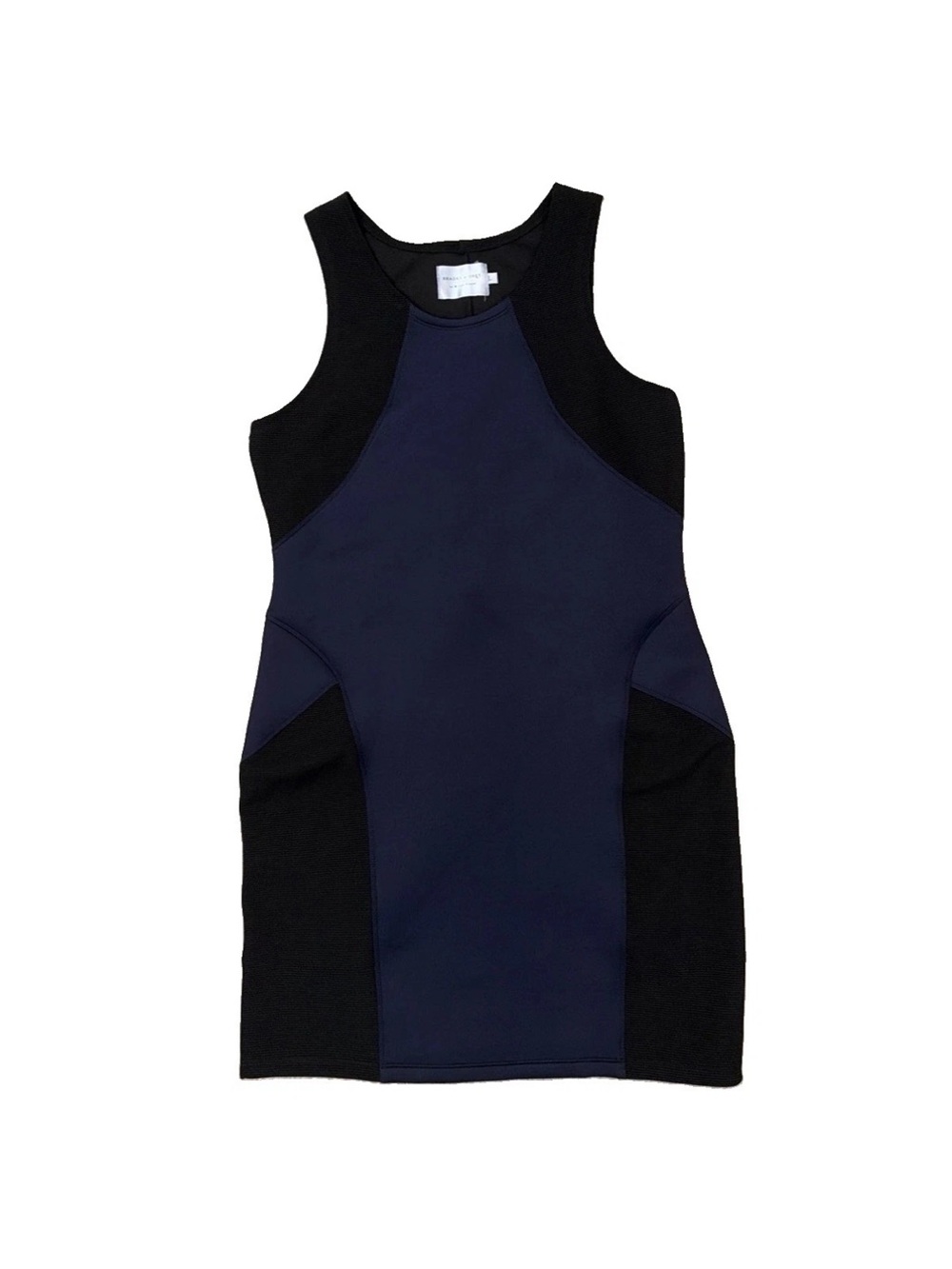 Anthropologie Shades of Grey by Micah Cohen Bodycon Dress Sz L Blue/Black Short